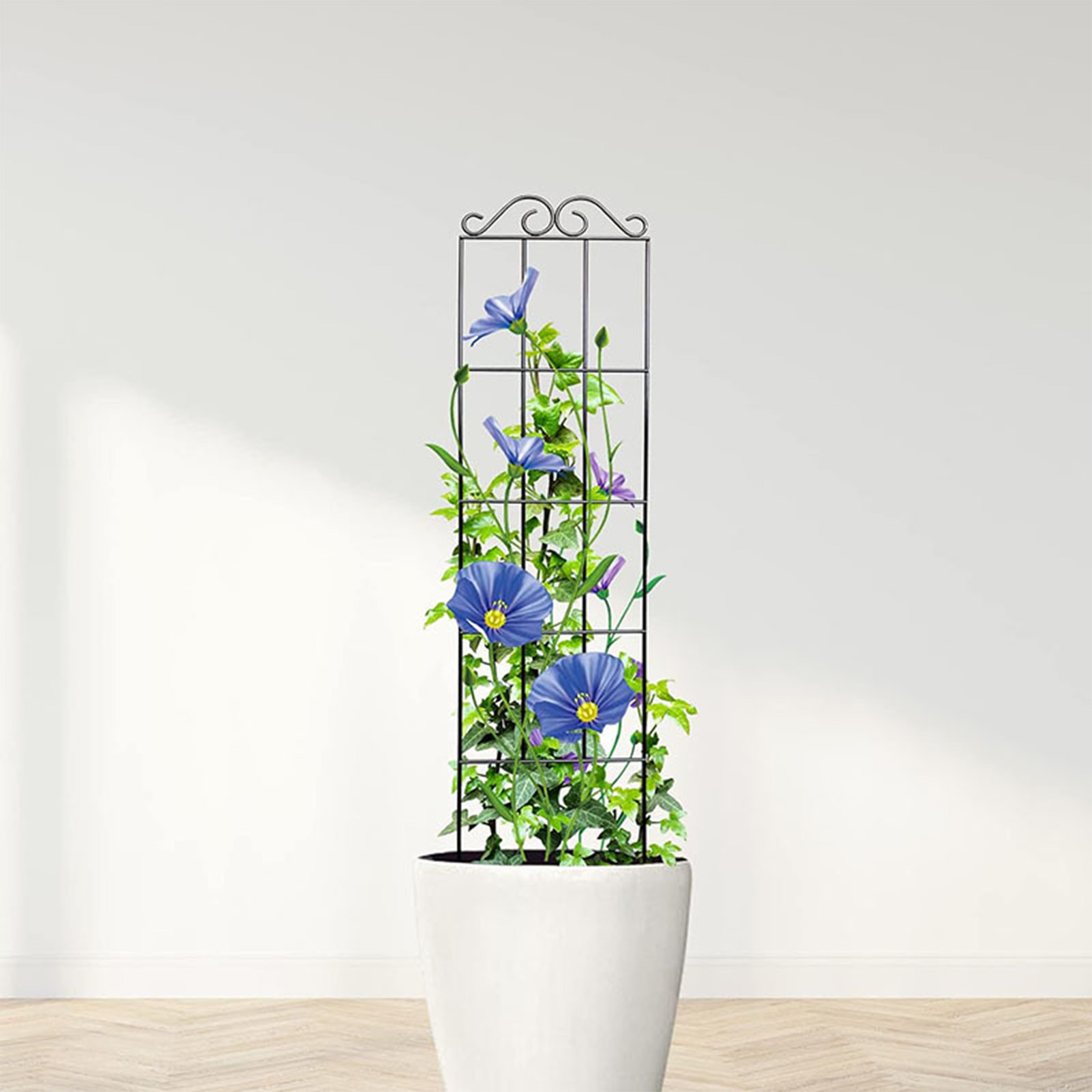 Indoor Herb Garden - 耐久性のあるガーデントレリス、クライミングプラントステムサポート、イロールスタンドフレーム、屋内花用の神ラック