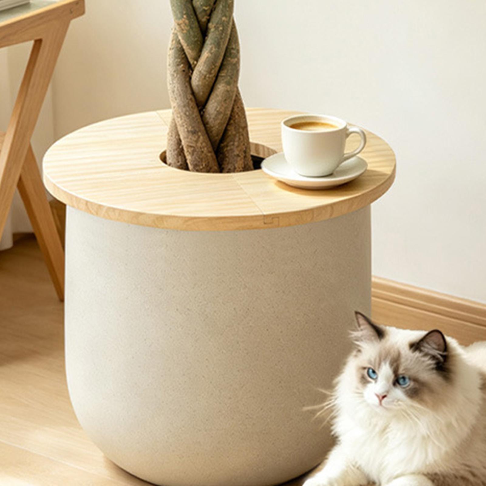 Indoor Herb Garden - 植木鉢カバー 木製分割プランターグリッドプロテクター 植木鉢装飾カバー 屋内屋外家庭菜園裏庭バルコニー用