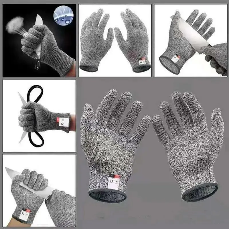 Garden Gloves - レベル 5 HPPE 耐切創手袋キッチンガーデニング耐切創ニット手袋耐棘性耐摩耗性ガラス建物切断用手袋