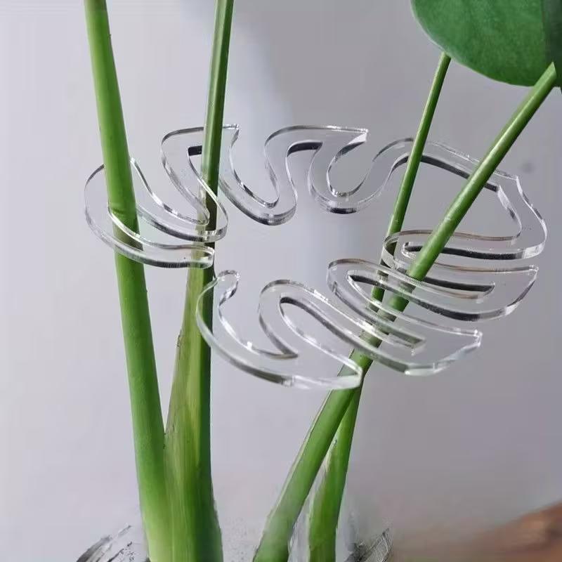 Indoor Herb Garden - 10個入り透明フレキシブル植物サポートクリップ - 滑り止めグリップ付き調整可能なガーデンクランプ、屋内/屋外、温室用