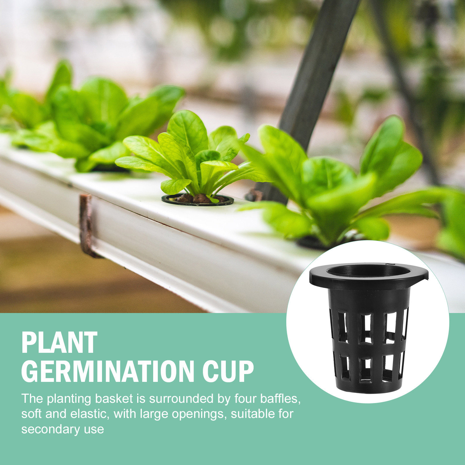 50個入り プラスチック製 植え込み用バスケット、水耕栽培用 - Plant Pot のレビューと価格