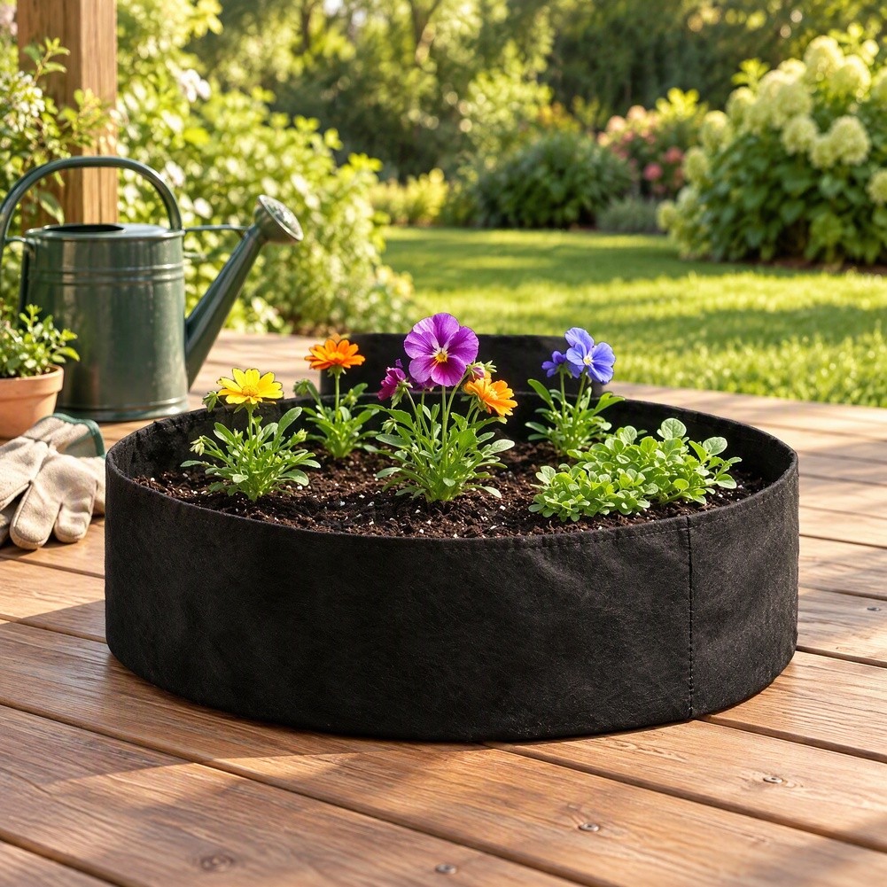 大型の円形フェルト製プランティングバッグ、130x30cm、 - Grow Bag のレビューと価格
