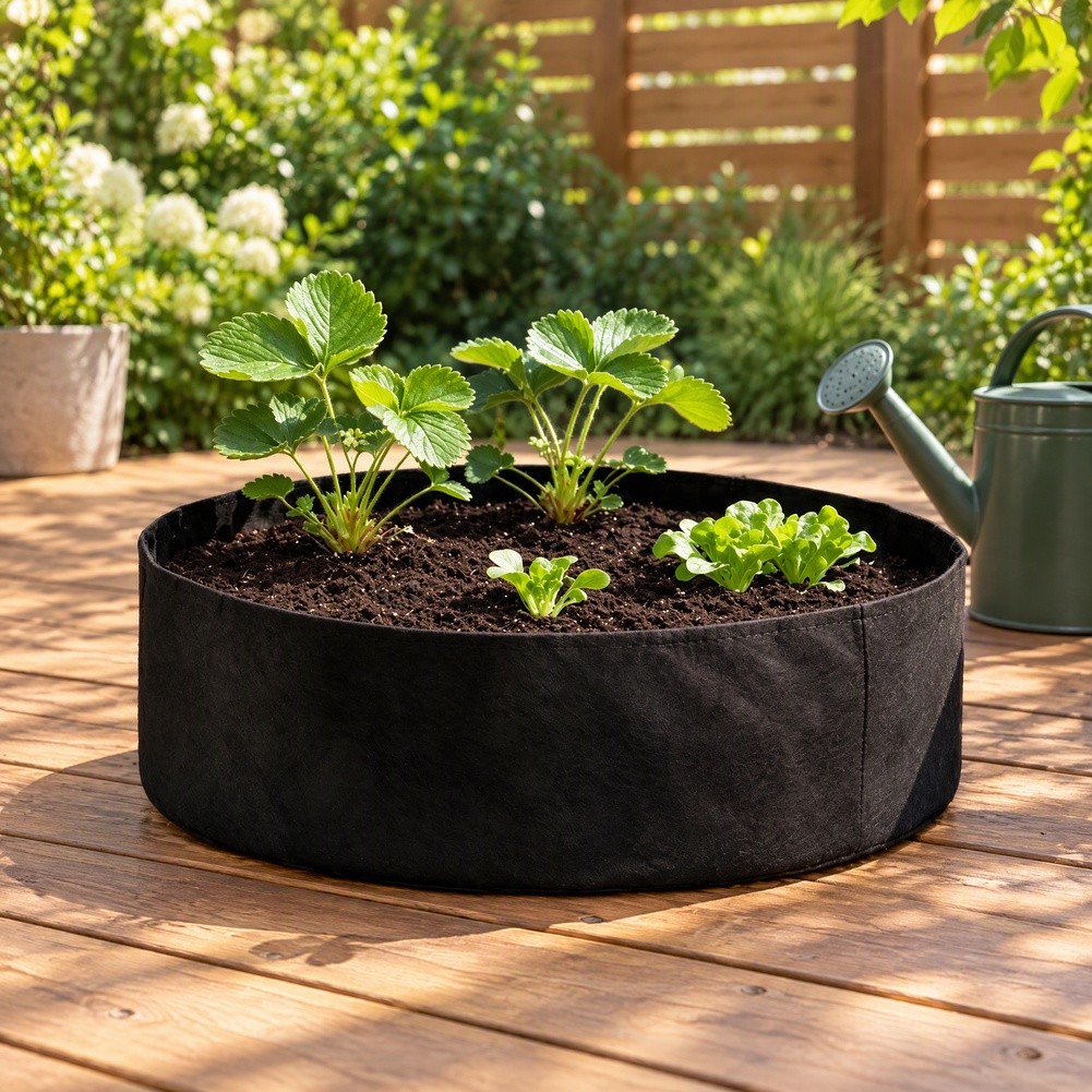 大型の円形フェルト製プランティングバッグ、130x30cm、 - Grow Bag のレビューと価格