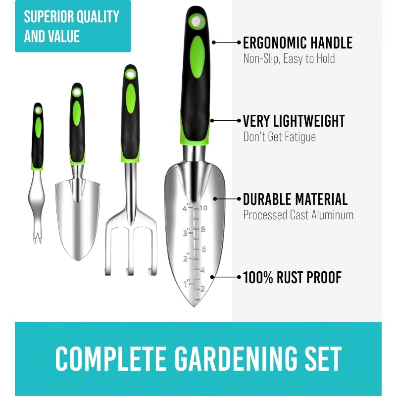 9点入り人間工学に基づいたガーデンツールセット、剪定ばさみ、 - Trowel Garden Tools のレビューと価格