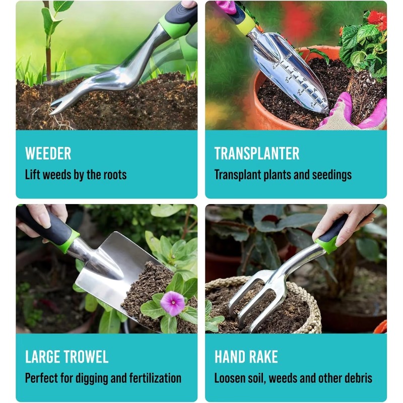9点入り人間工学に基づいたガーデンツールセット、剪定ばさみ、 - Trowel Garden Tools のレビューと価格