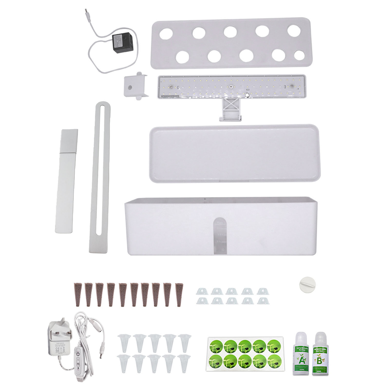 スマート水耕栽培システム、室内ガーデンキット。9つの栽培ポッ - Hydroponic Kit のレビューと価格