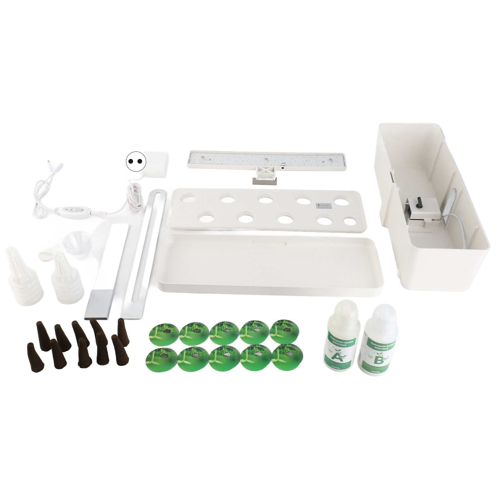 スマート水耕栽培システム、室内ガーデンキット。9つの栽培ポッ - Hydroponic Kit のレビューと価格