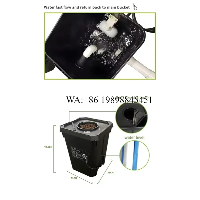 WMWMNU 8ポット 27L RDWC ダッチバケットシス - Hydroponic Kit のレビューと価格