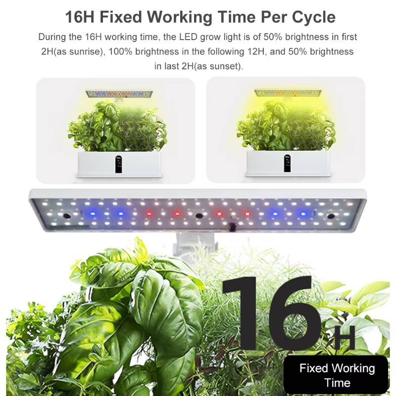 9ポッドスマート水耕栽培システム 室内ガーデンキット 自動タ - Grow Light Led のレビューと価格