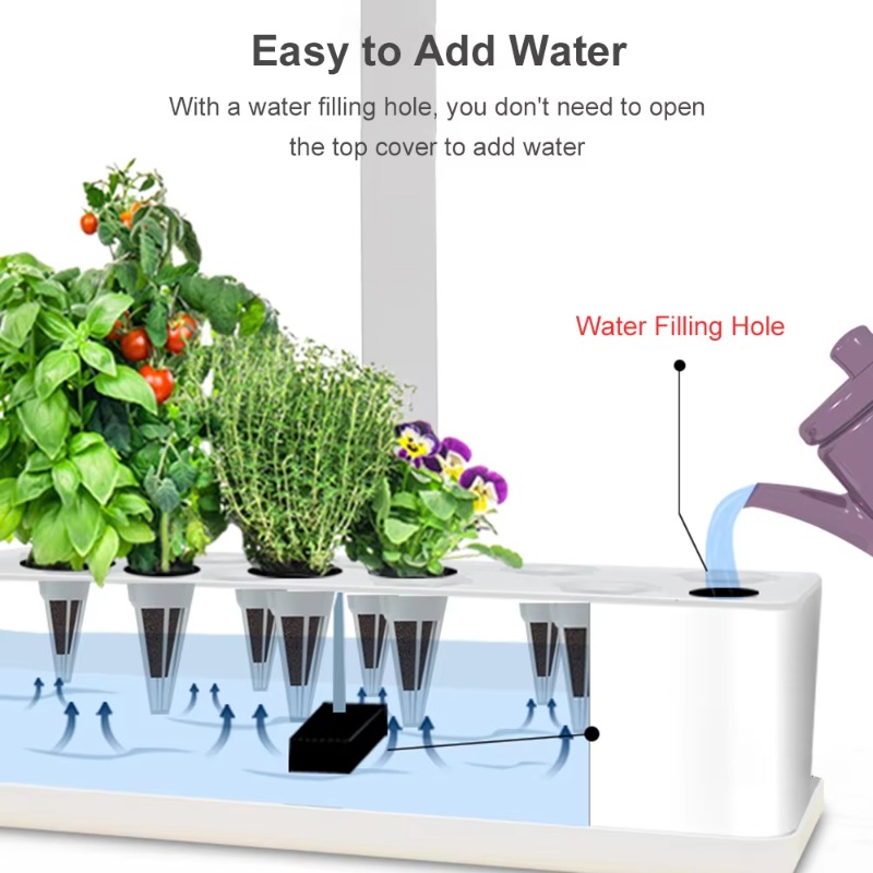 9ポッドスマート水耕栽培システム 室内ガーデンキット 自動タ - Grow Light Led のレビューと価格