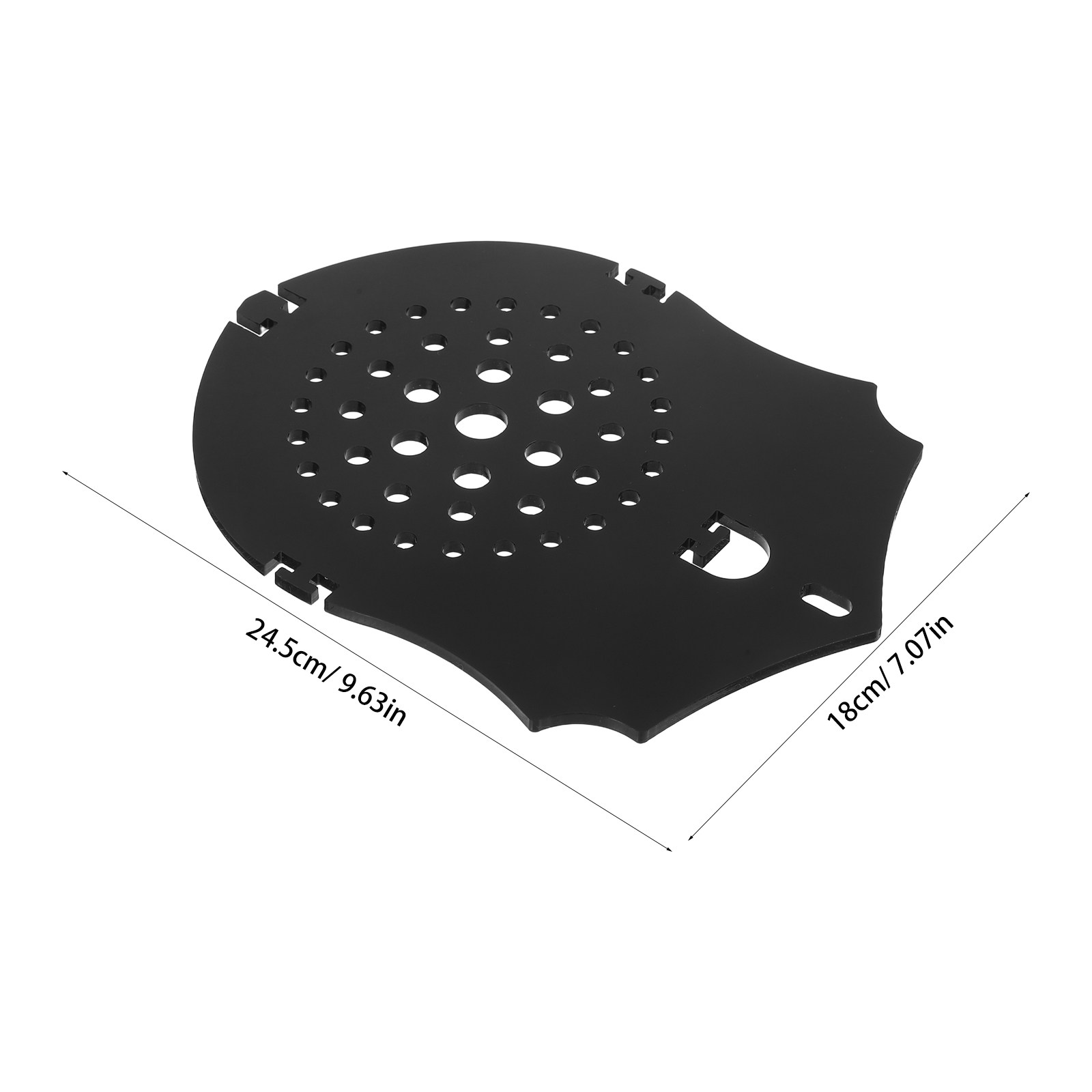 フロスト加工の黒アクリル製、鹿角シダのモチーフが施された壁掛 - Vertical Planter のレビューと価格
