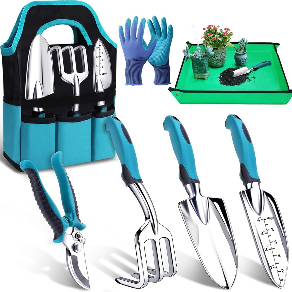 丈夫な7点セットのガーデニングツールセット。移植用スコップ、 - Trowel Garden Tools のレビューと価格