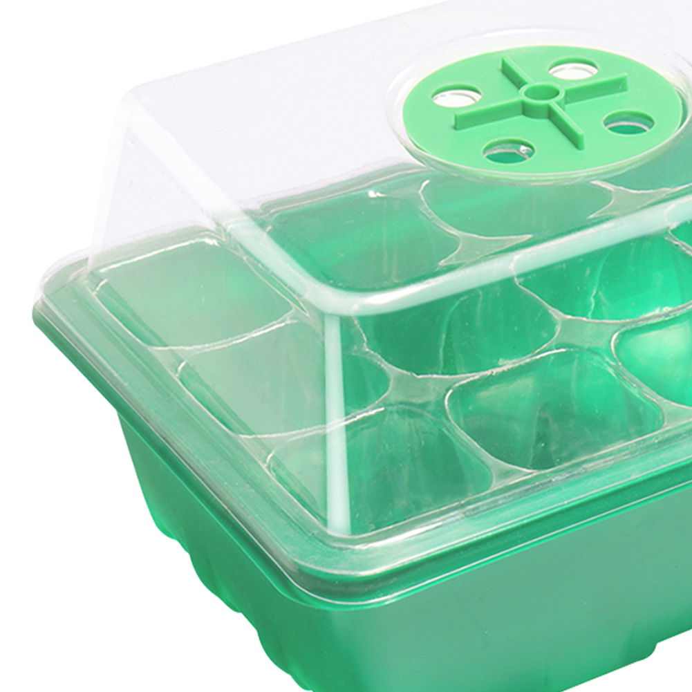12穴種子スタータートレイ、湿度ドーム付き植物発芽スターター - Seed Starter Tray のレビューと価格