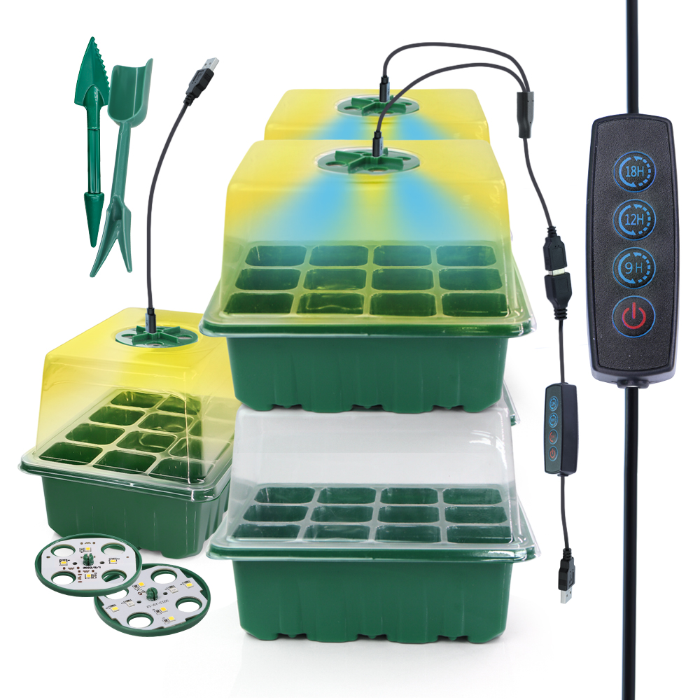 LED 保育園ポットと成長ライト植物種子スタータートレイ家庭 - Grow Light Led のレビューと価格