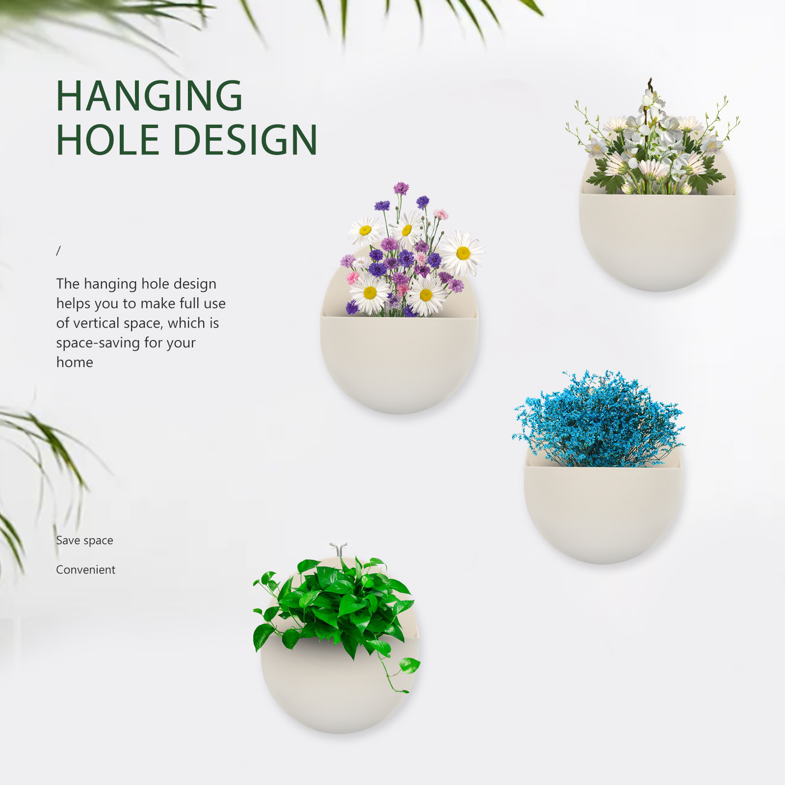 4個入り バルコニー用プランターバケツ プラスチック製 吊り - Vertical Planter のレビューと価格