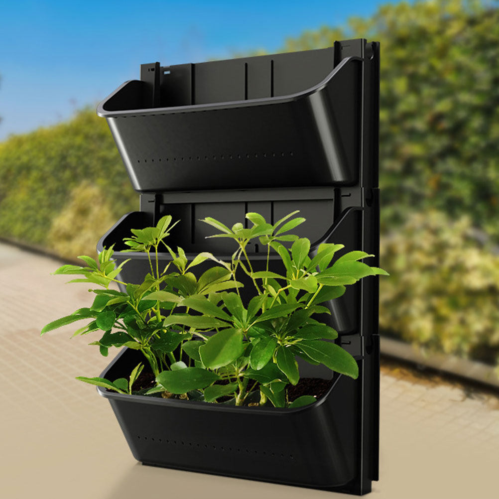 本物の花を飾るための、壁掛けプランター2個セット。屋内・屋外 - Vertical Planter のレビューと価格