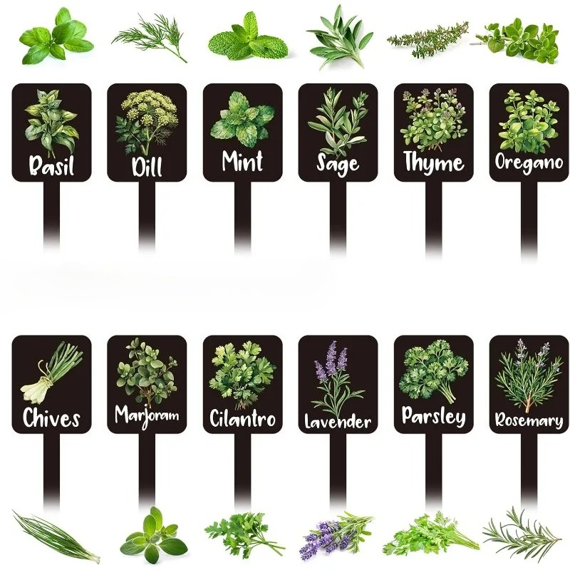 24個入り植物ラベルセット、名前付きハーブガーデンマーカー、 - Indoor Herb Garden のレビューと価格