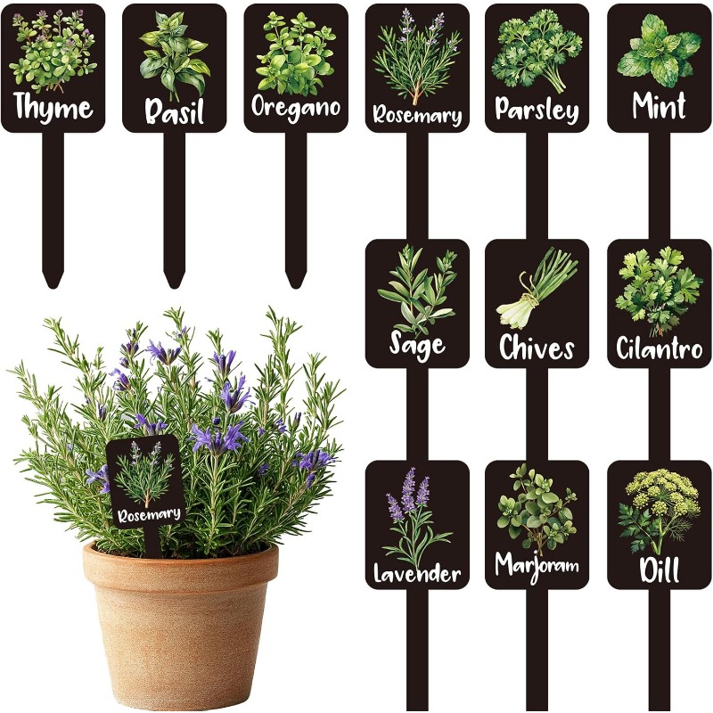 24個入り植物ラベルセット、名前付きハーブガーデンマーカー、 - Indoor Herb Garden のレビューと価格